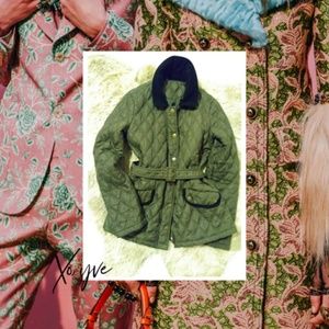 SOLD Olive Green Quilted Jacket